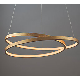 Quay Design Hoops LED Ceiling Pendant Light Gold Leaf 32W 1400lm