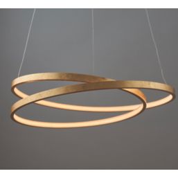 Quay Design Hoops LED Ceiling Pendant Light Gold Leaf 32W 1400lm