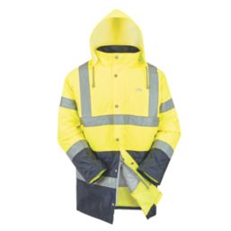 Site Shackley Hi-Vis Traffic Jacket Yellow/Navy 2X Large 60" Chest