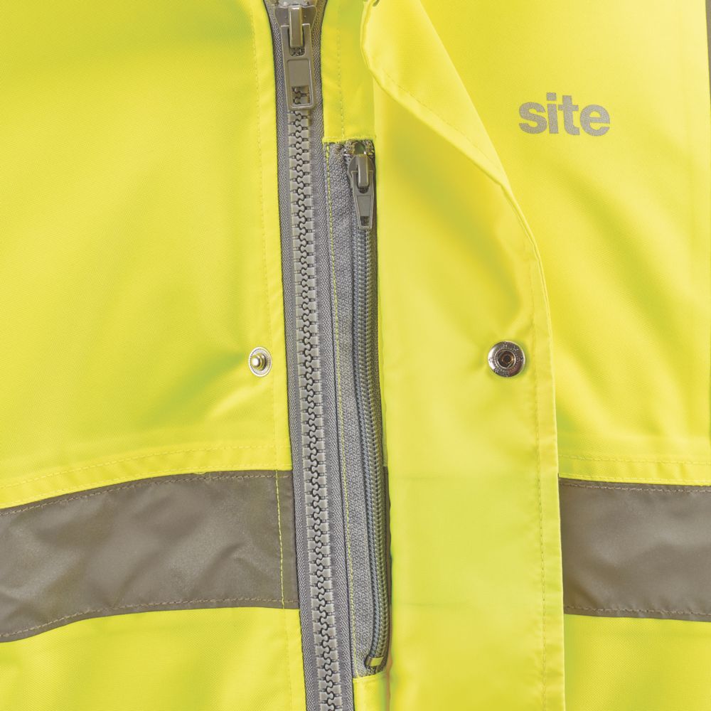 Site Shackley Hi Vis Traffic Jacket Yellow Navy 2X Large 60 Chest Screwfix