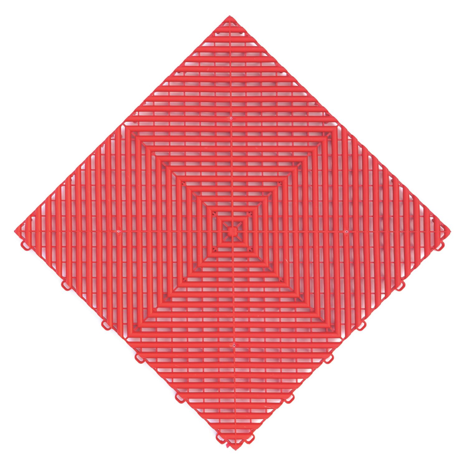 Swisstrax Ribtrax Pro Interlocking Floor Tiles Racing Red 19mm 25 Pack (967YU)