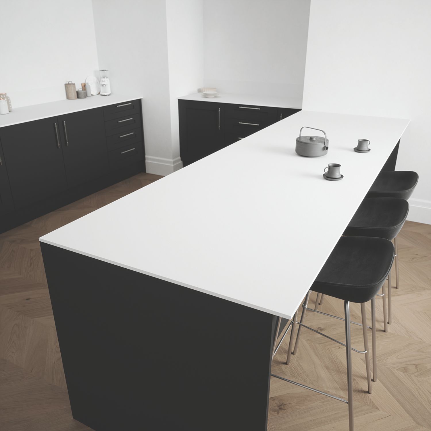 Mariz Vena White Composite Kitchen Worktop 950mm x 3050mm x 12mm (967YY)