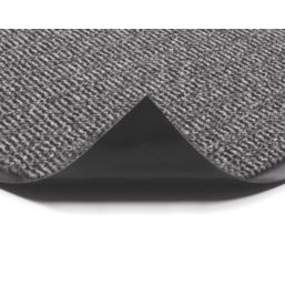COBA Vyna-Plush Entrance Mat Black/Steel 1200mm x 900mm x 7mm