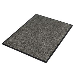 COBA Europe Vyna-Plush Entrance Mat Black / Steel 1200mm x 900mm x 7mm