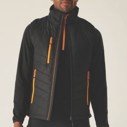 Regatta Pro Universal Bodywarmer Black / Orange Pop Medium 43.3" Chest