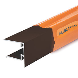 ALUKAP-XR Brown 25mm Sheet End Stop Bar 4800mm x 40mm