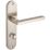 Smith & Locke Murlough Fire Rated WC Door Handles Pair Brushed Nickel