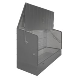 Trimetals Protect A Cycle 6' 6" x 3' (Nominal) Pent Metal Bike Store with Base Anthracite Grey