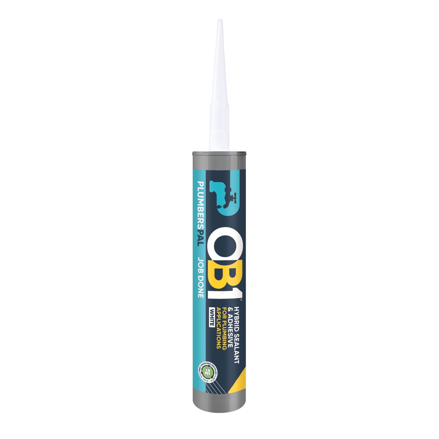 OB1 PlumbersPal Sanitary Sealant & Adhesive White 290ml (968TA)