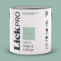 LickPro  2.5Ltr Teal 04 Vinyl Matt Emulsion  Paint