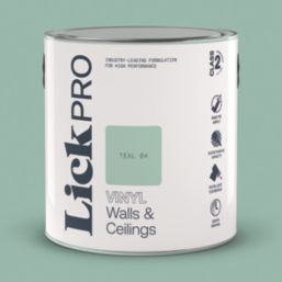 LickPro  2.5Ltr Teal 04 Vinyl Matt Emulsion  Paint