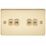 Knightsbridge FP4TOGPB 10AX 4-Gang 2-Way Light Switch  Polished Brass