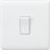 Knightsbridge Curved Edge 10AX 1-Gang 1-Way Double Pole Switch  White