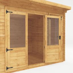 Mercia  12' 6" x 9' (Nominal) Pent Timber Log Cabin