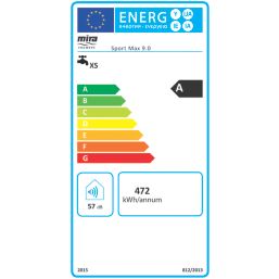 Mira Sport Max with Airboost White 9kW Manual Electric Shower Screwfix