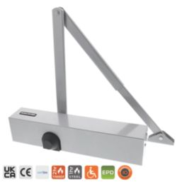 Briton 2130B Fire Rated Overhead Door Closer Silver