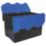Barton 77Ltr 400mm x 600mm x 400mm Black / Blue Container with Attached Lid