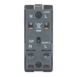 Hager Sollysta WMGSDP2 20A Grid 2-Pole Control Switch White  with White Inserts