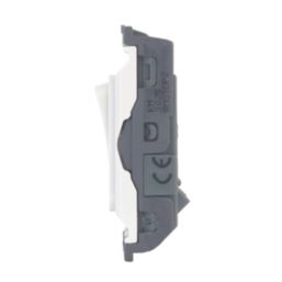 Hager Sollysta WMGSDP2 20A Grid 2-Pole Control Switch White  with White Inserts