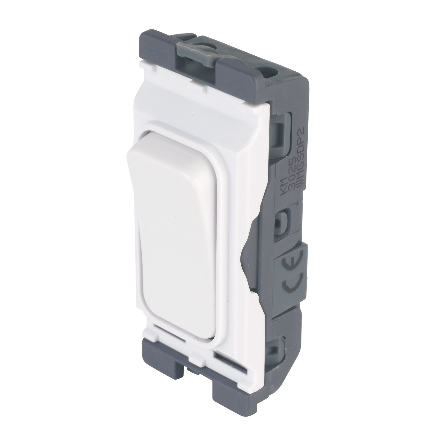 Hager Sollysta WMGSDP2 20A Grid 2-Pole Control Switch White with White Inserts (969AM)