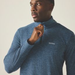Regatta Thompson Marl Half Zip Fleece China Blue 3X Large 56.2" Chest