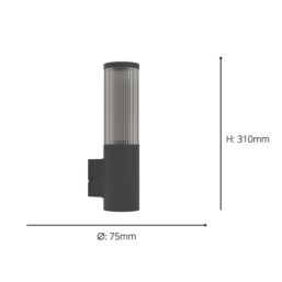 Eglo Salle Outdoor Wall Light Black
