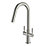 Clearwater Topaz J-Spout Monobloc Mixer Tap Brushed Nickel PVD