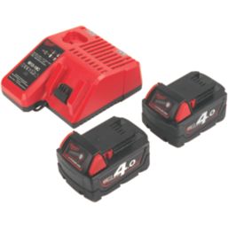 Milwaukee M18 BPP2Q-402C 18V 2 x 4.0Ah Li-Ion RedLithium  Cordless Twin Pack