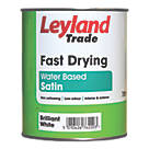 Leyland Trade Fast Drying Satin Paint Brilliant White 750ml