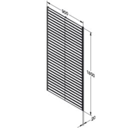 Forest  Softwood Rectangular Slatted Trellis 3' x 6' 4 Pack