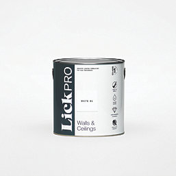 LickPro  Matt White 01 Emulsion Paint 2.5Ltr