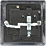 Knightsbridge  13A 1-Gang DP Switched Socket Matt Black  with Black Inserts