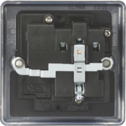 Knightsbridge  13A 1-Gang DP Switched Socket Matt Black  with Black Inserts