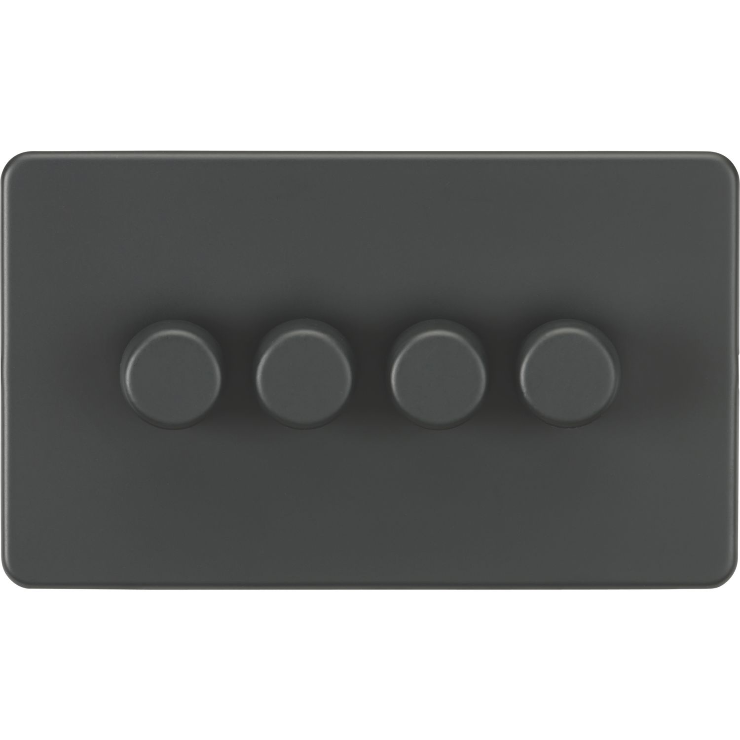 Knightsbridge 4-Gang 2-Way LED Intelligent Dimmer Switch Anthracite (969PY)