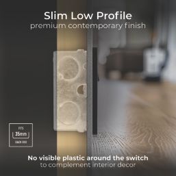 British General Evolve 13A 1-Gang SP Switched Socket Copper  with Black Inserts