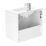 Newland  Double Door Wall-Mounted Vanity Unit with Basin Gloss White 600mm x 370mm x 540mm