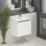 Newland  Double Door Wall-Mounted Vanity Unit with Basin Gloss White 600mm x 370mm x 540mm