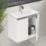Newland  Double Door Wall-Mounted Vanity Unit with Basin Gloss White 600mm x 370mm x 540mm