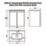 Newland  Double Door Wall-Mounted Vanity Unit with Basin Gloss White 600mm x 370mm x 540mm