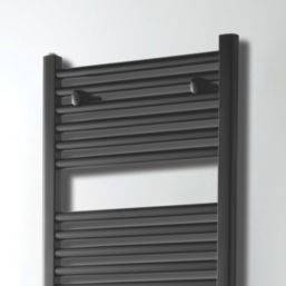 Towelrads 1800mm x 400mm 2443BTU Black Flat  Towel Radiator