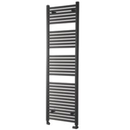Towelrads 1800mm x 400mm 2443BTU Black Flat  Towel Radiator