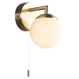 Quay Design Milo LED Bathroom Wall Light Brushed Brass 2.5W 200lm