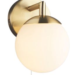 Quay Design Milo LED Bathroom Wall Light Brushed Brass 2.5W 200lm