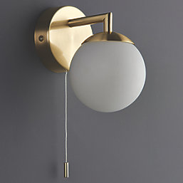 Quay Design Milo LED Bathroom Wall Light Brushed Brass 2.5W 200lm