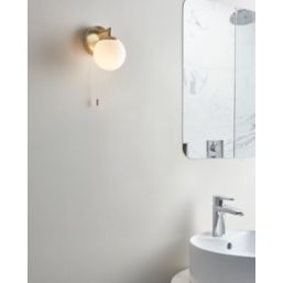 Quay Design Milo LED Bathroom Wall Light Brushed Brass 2.5W 200lm