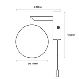 Quay Design Milo LED Bathroom Wall Light Brushed Brass 2.5W 200lm