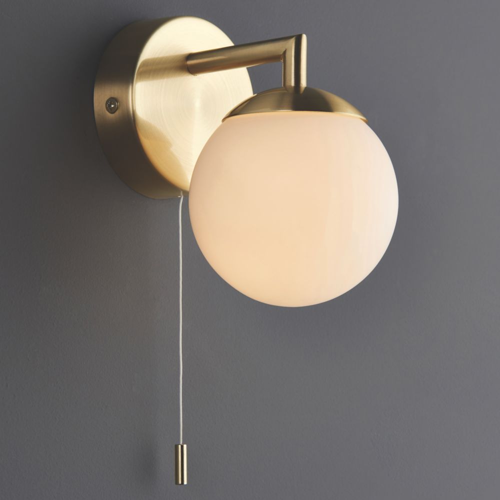Quay Design Milo LED Bathroom Wall Light Brushed Brass 2.5W 200lm ...