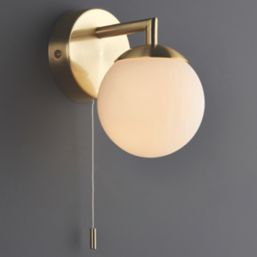 Quay Design Milo LED Bathroom Wall Light Brushed Brass 2.5W 200lm