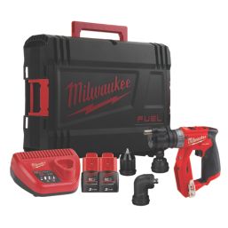 Milwaukee M12FDDXKIT-202X 12V 2 x 2.0Ah Li-Ion RedLithium Brushless Cordless 4 in 1 Drill Driver