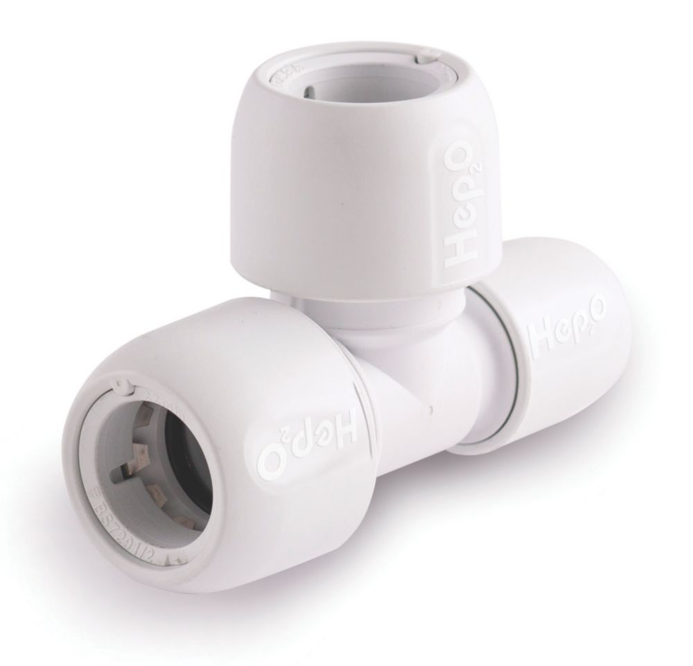 Hep2O  Plastic Push-Fit Reducing Tee 22mm x 15mm x 22mm